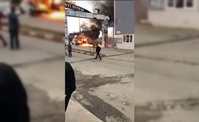 Giresun’da korkutan araç yangını