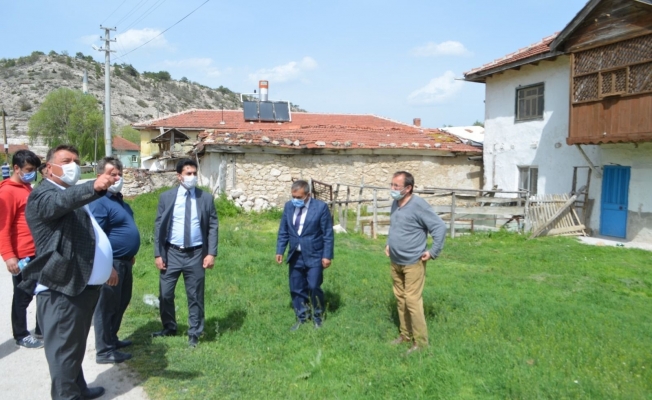 Kaymakam Başoğlu ve Başkan Alp alt yapı çalışmaları yerinde inceledi