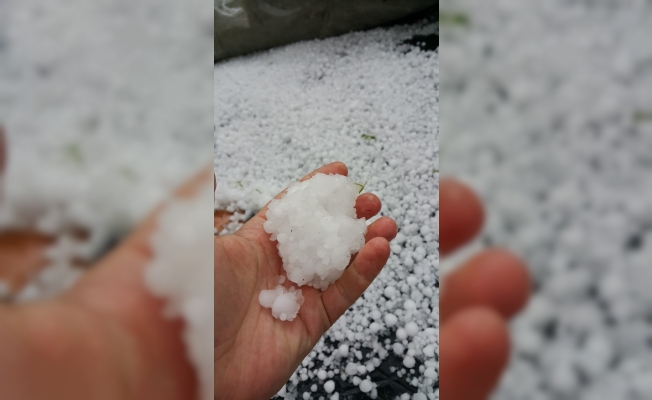 Kocaeli’nin yüksek kesimlerinde dolu yağışı etkili oldu