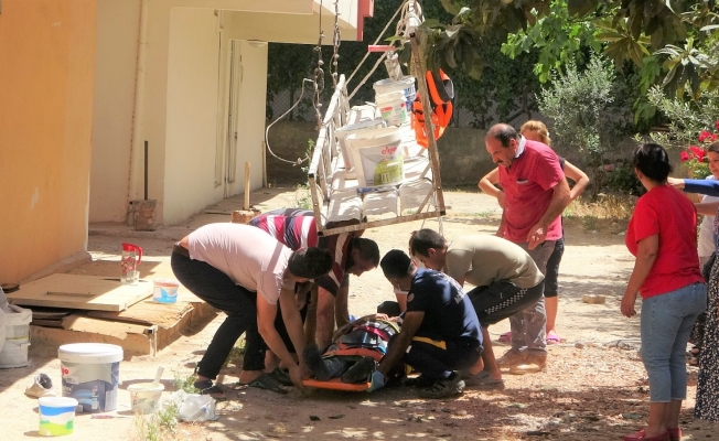 (Özel) Boya ustası mesaisinin ilk gününde ölümden döndü