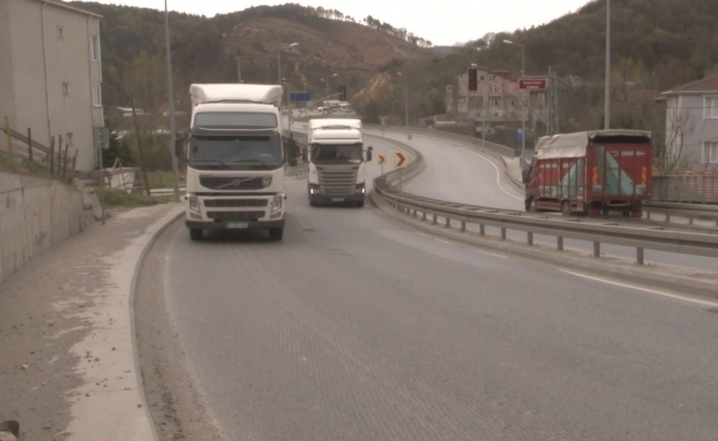 Hafriyat kamyonu terörü kamerada