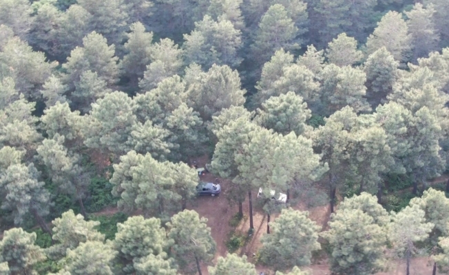 Tam kapanmada Aydos Ormanı’ndaki mangal eğlencesi havadan görüntülendi