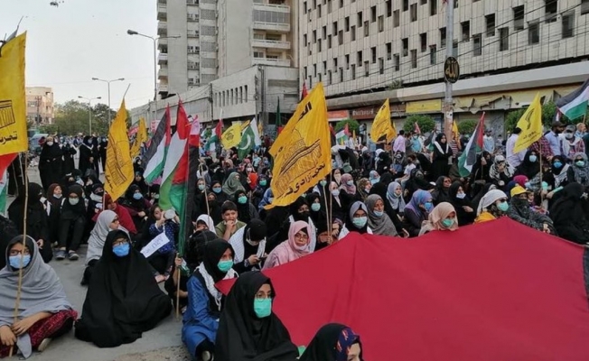 Pakistan’da Filistin’e destek protestoları devam ediyor