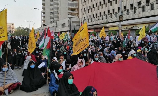 Pakistan’da Filistin’e destek protestoları devam ediyor