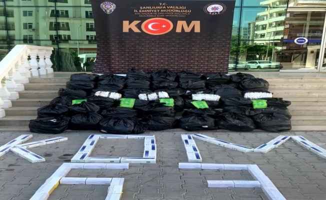 Şanlıurfa’da nargile tütünü ile kaçak sigara ele geçirildi