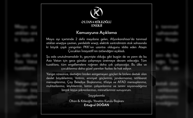 Santral yangınının altından PKK çıktı