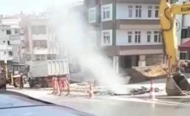 Trabzon’da patlayan doğalgaz borusu paniğe neden oldu
