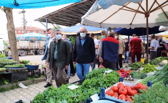 Vali Atay pazaryerinde denetim yaptı