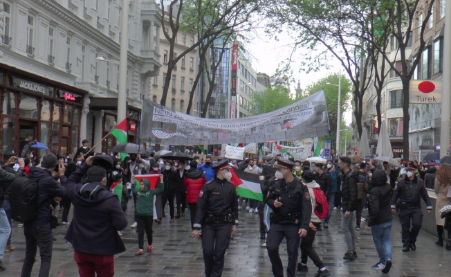 Viyana’da İsrail karşıtı protesto