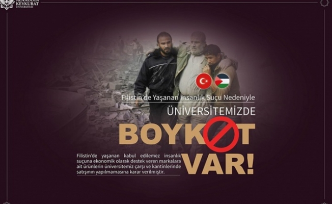 ALKÜ'de İsrail ürünlerine boykot
