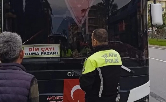 Alanya’da halk otobüslerine ceza yağdı