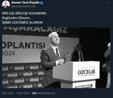 Alanya'da Osman Özçelik'ten videolu paylaşım: "Bugünden itibaren işimiz gücümüz Alanya!"