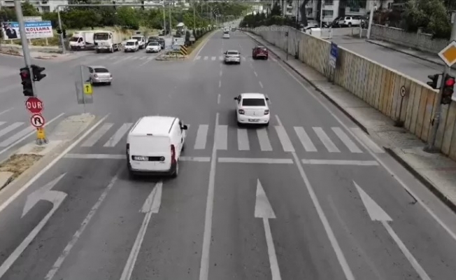 Alanya’da jandarmadan dron destekli trafik uygulaması 