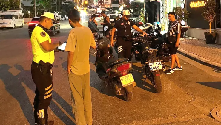 Alanya’da kask takmayan sdrücülere ceza
