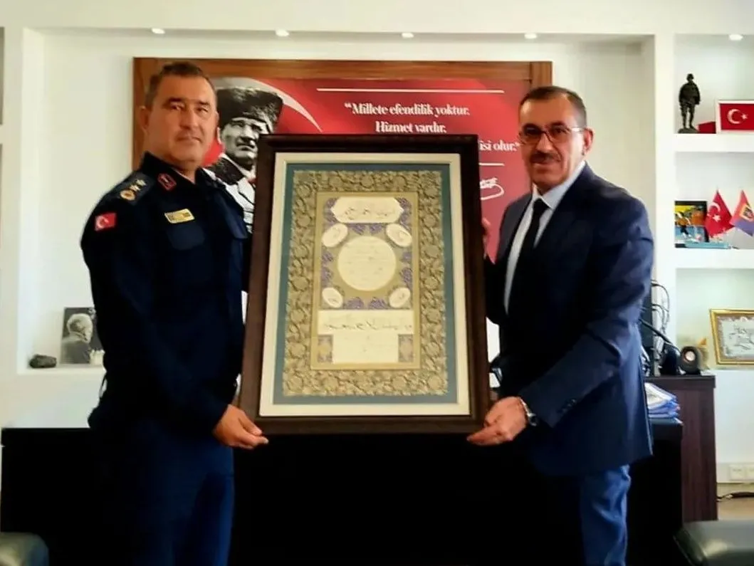 Müftüsüden Jandarma Komutanına iade-i ziyaret
