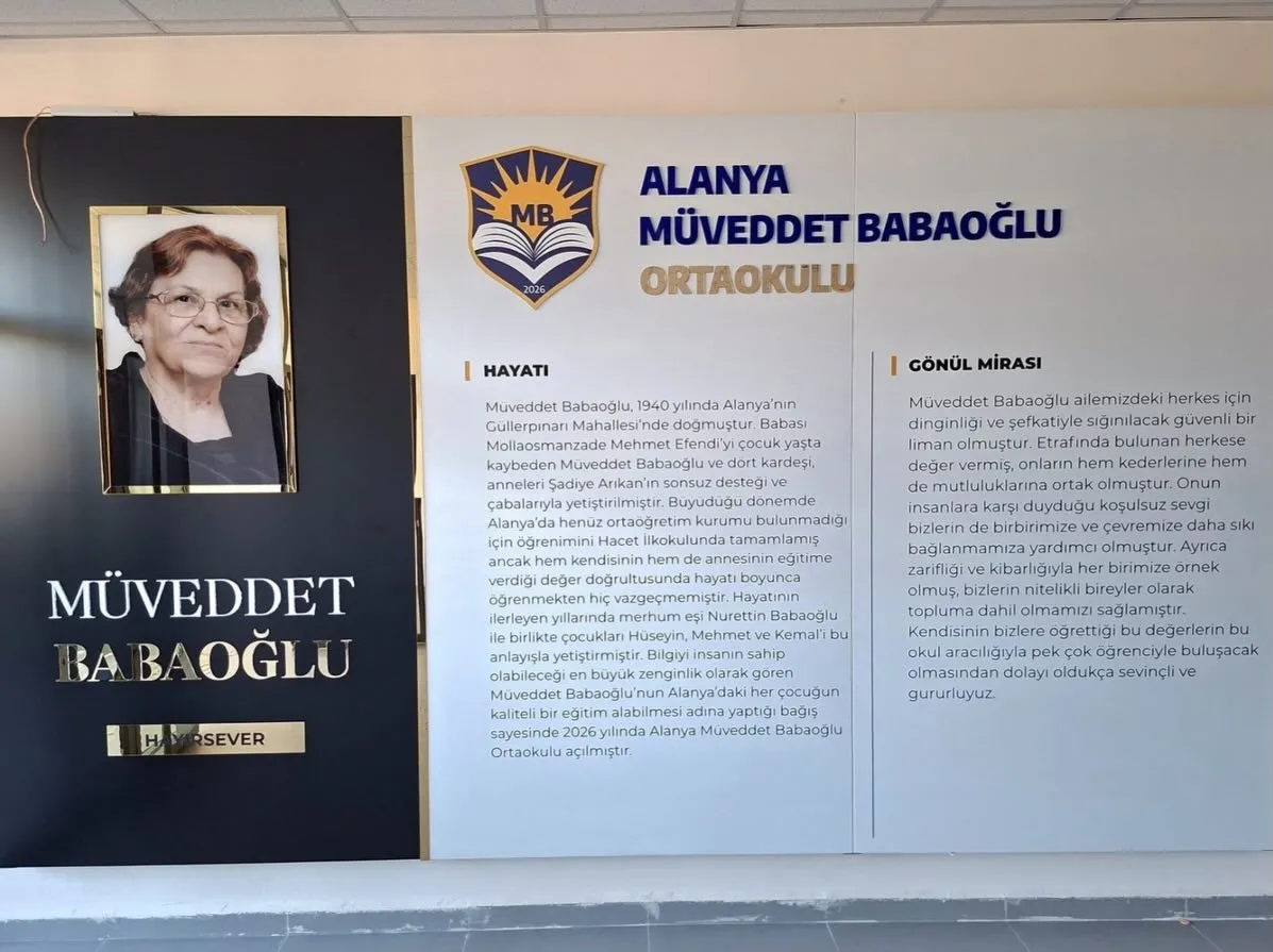 Alanya’da 24 derslikli Müveddet Babaoğlu Ortaokulu