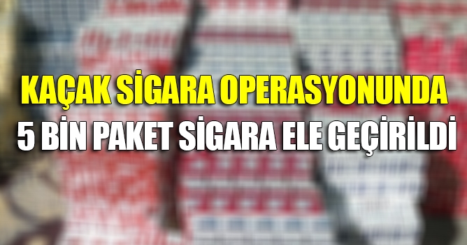 5 bin paket kaçak sigara ele geçirildi