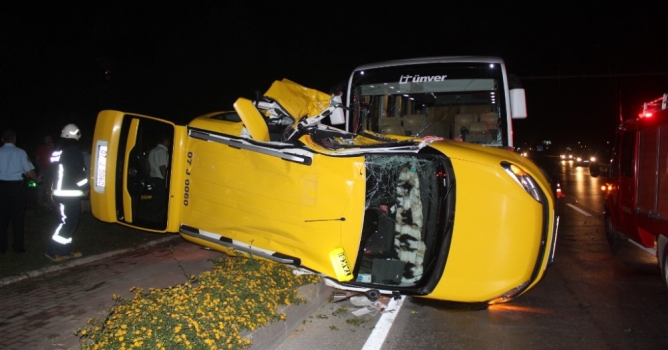 Alanya yolunda feci kaza 