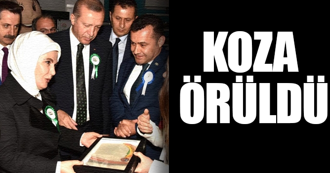 Başkan Yücel'den Cumhurbaşkanı Erdoğan'a ipek kozasından tablo hediyesi