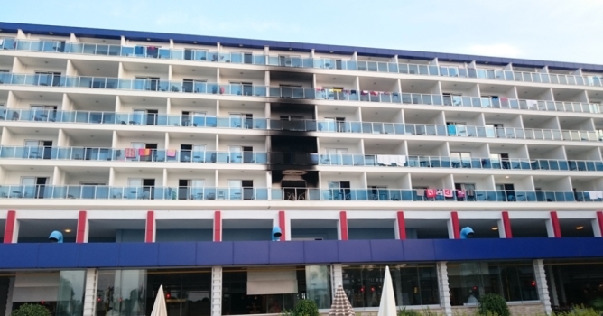 Otel yangını için ifadeleri alındı!