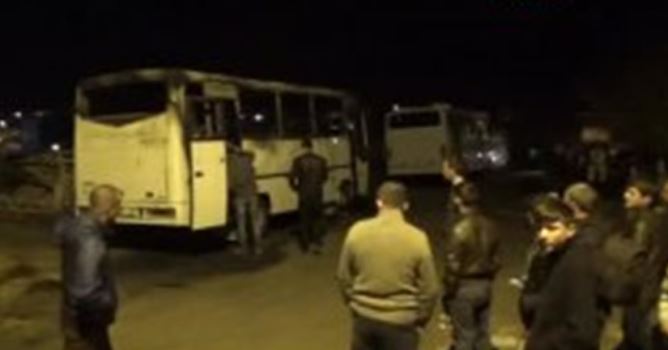 Park Halindeki Midibüs Yandı