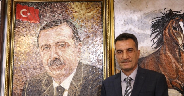 Suriyeliler, Mozaikle Cumhurbaşkanı Erdoğan'ın tablosunu yaptı 
