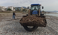 Alanya'da sahilleri temizleniyor