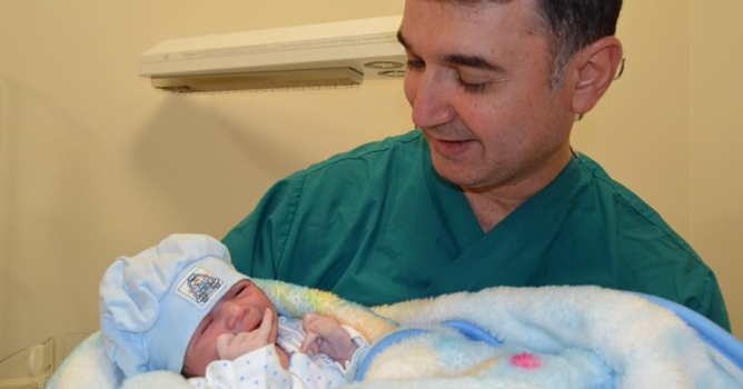 Yeni hastanede  ilk bebek heyecanı